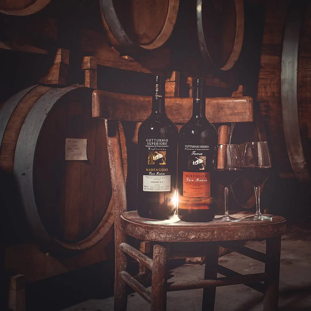 La gamma dei vini della cantina Marengoni